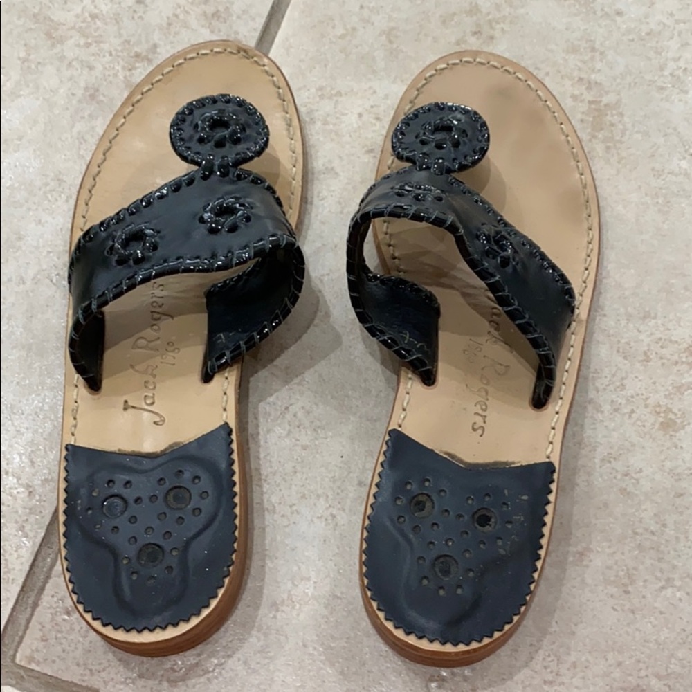 Jack Rogers Black “Jacks” Size 7 Sandal